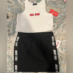 Full send set - skirt and tank NWT